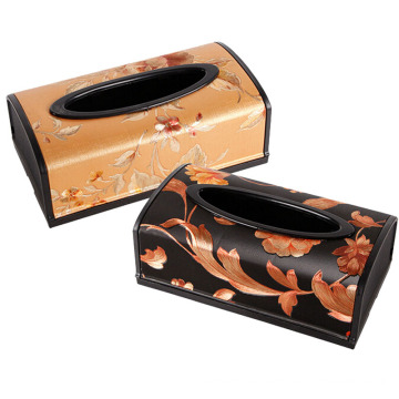 Fashionable European Style Rectangle Plastic Tissue Box (ZJH031)